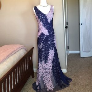 JS Collections formal dress size 2-4 blue lavender